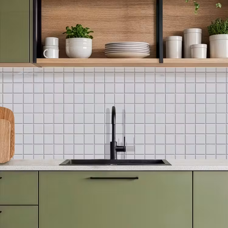 Keuken achterwand - Patroon - Tegels - Licht - Grijs — 8