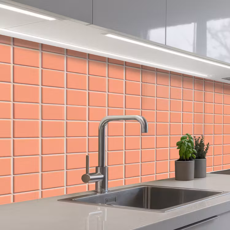 Keuken achterwand - Patroon - Tegels - Perzik — 2