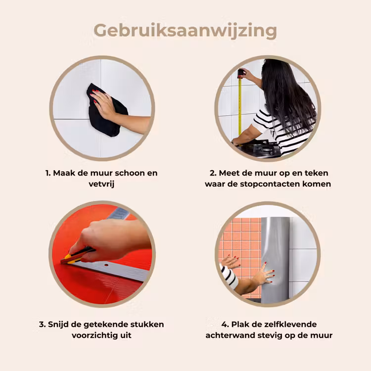 Keuken achterwand - Patroon - Tegels - Perzik — 9
