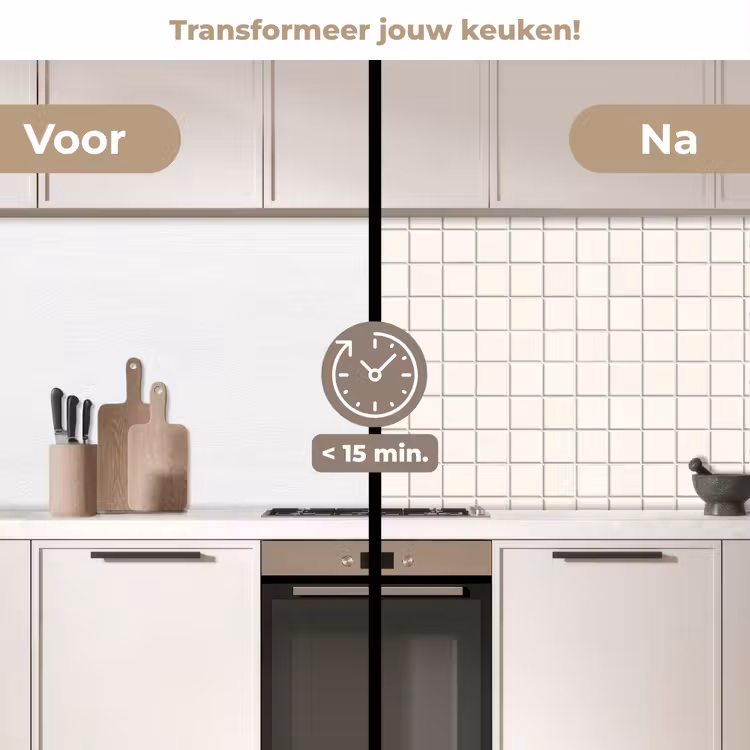 Keuken achterwand - Patroon - Tegels - Wit — 3