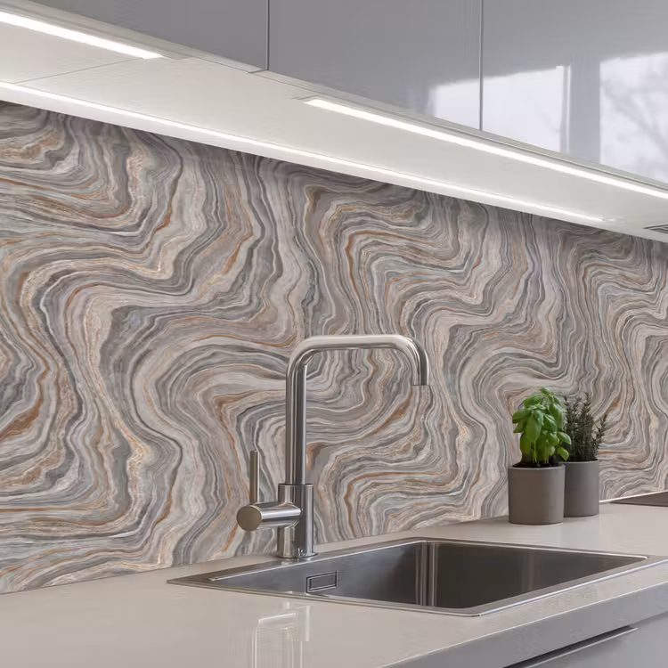 Keuken achterwand - Patroon - Textuur - Grijs — 2