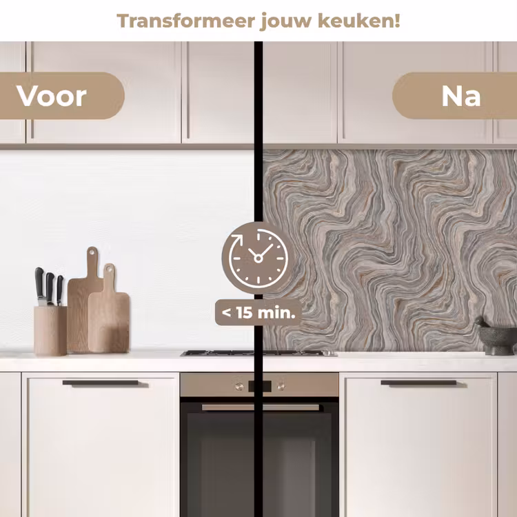 Keuken achterwand - Patroon - Textuur - Grijs — 3