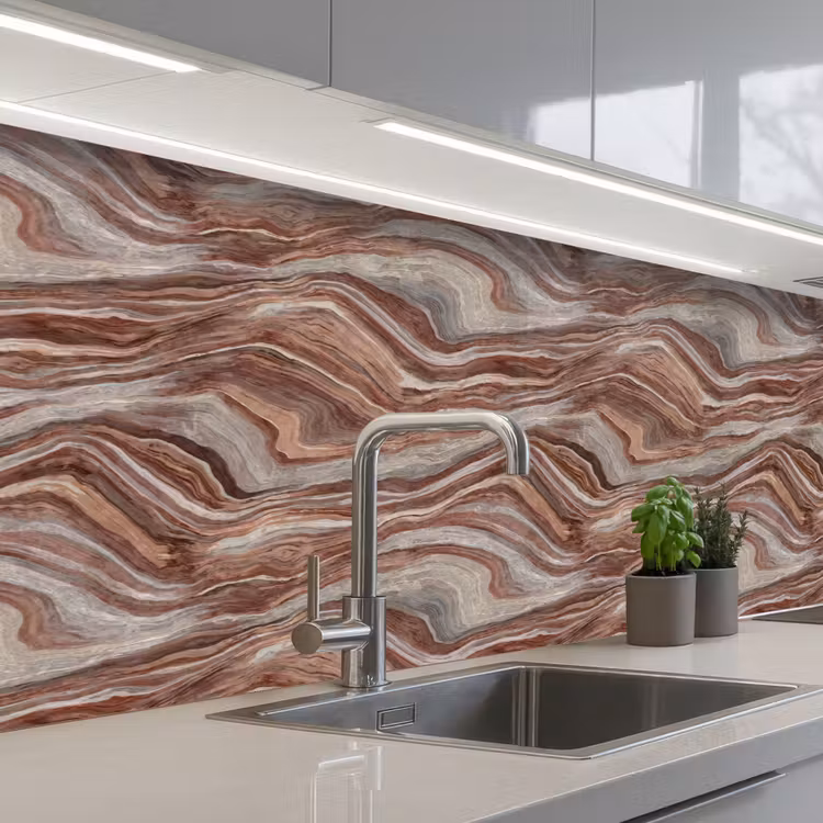 Keuken achterwand - Patroon - Zandsteen - Travertijn — 2