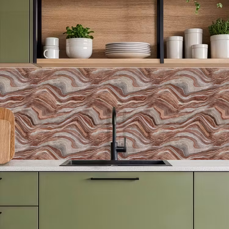 Keuken achterwand - Patroon - Zandsteen - Travertijn — 8