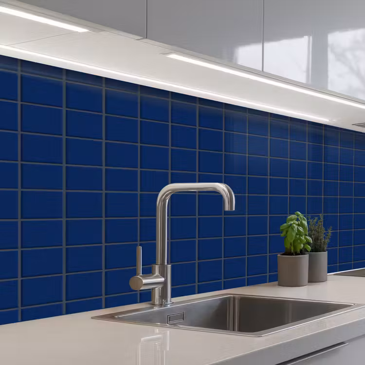 Keuken achterwand - Tegel - Patroon - Blauw — 2