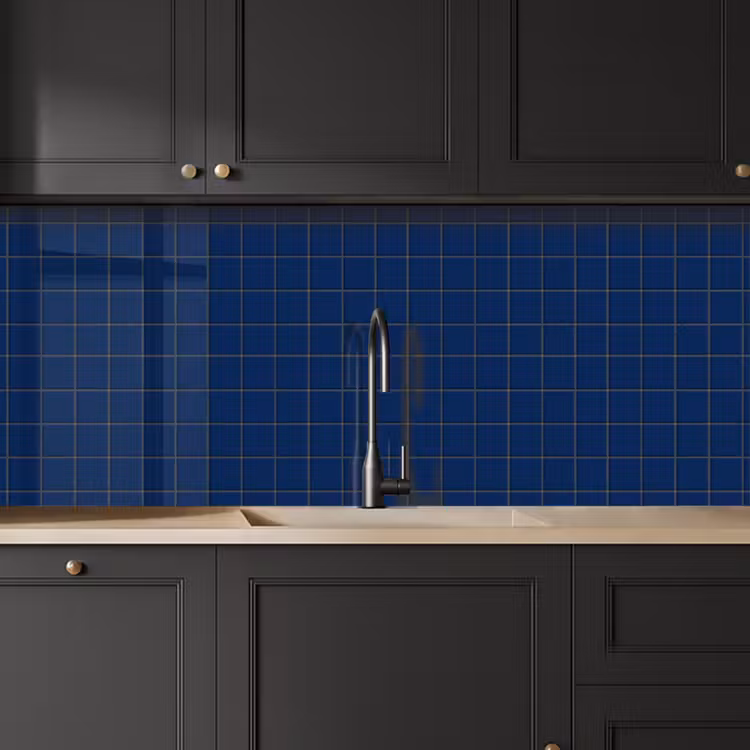 Keuken achterwand - Tegel - Patroon - Blauw — 6