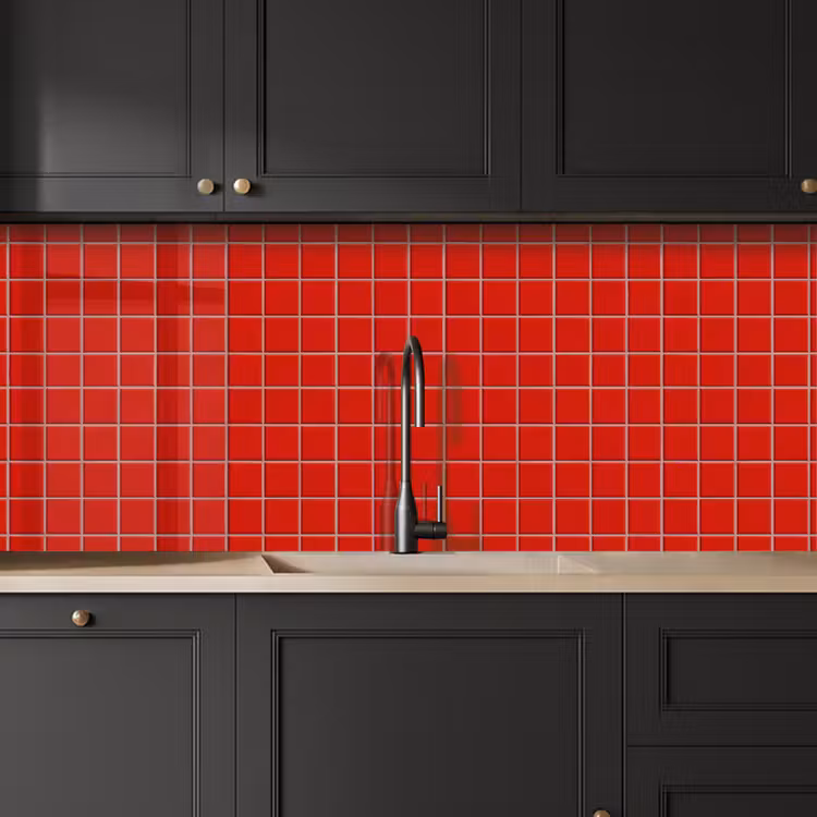 Keuken achterwand - Tegel - Patroon - Kersen - Rood — 6