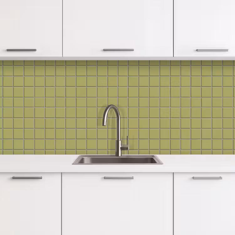 Keuken achterwand - Tegel - Patroon - Olijfgroen — 4