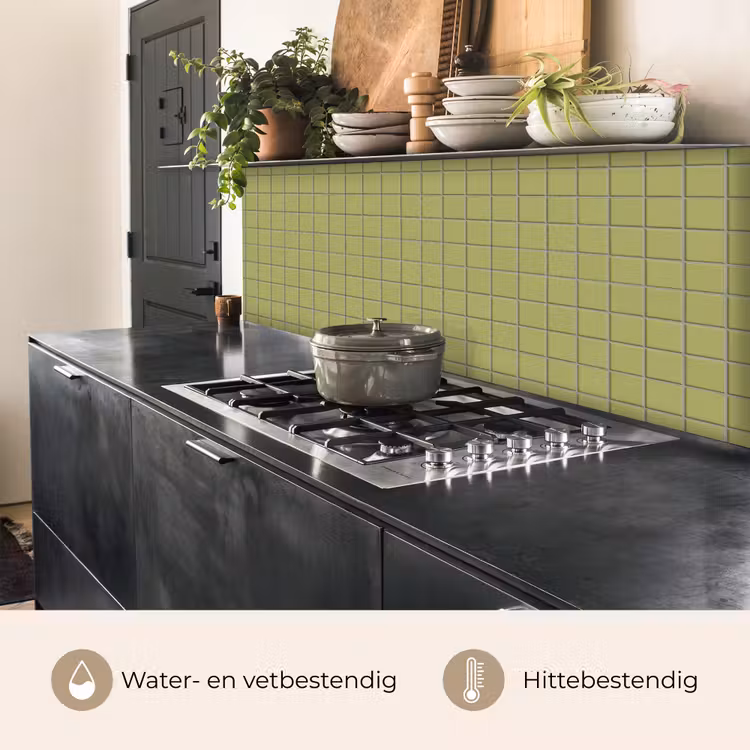 Keuken achterwand - Tegel - Patroon - Olijfgroen — 5