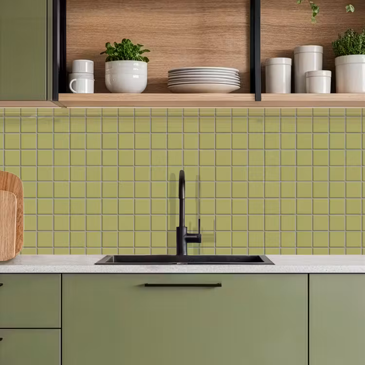 Keuken achterwand - Tegel - Patroon - Olijfgroen — 8
