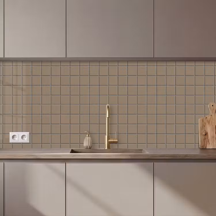Keuken achterwand - Tegel - Patroon - Taupe — 1