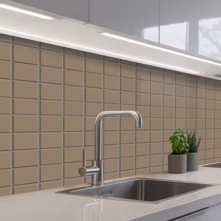 Keuken achterwand - Tegel - Patroon - Taupe — 2