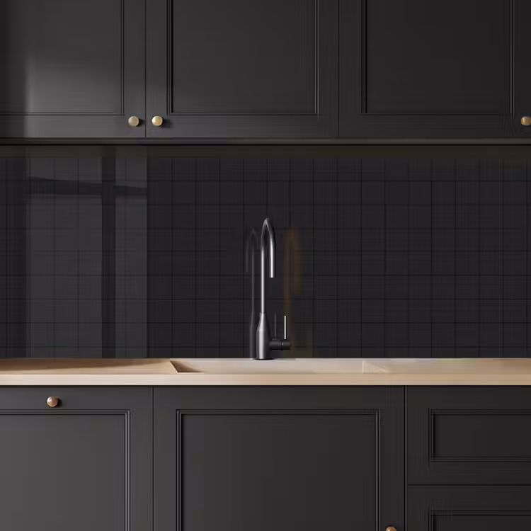 Keuken achterwand - Tegels - Patroon - Mat - Zwart — 6