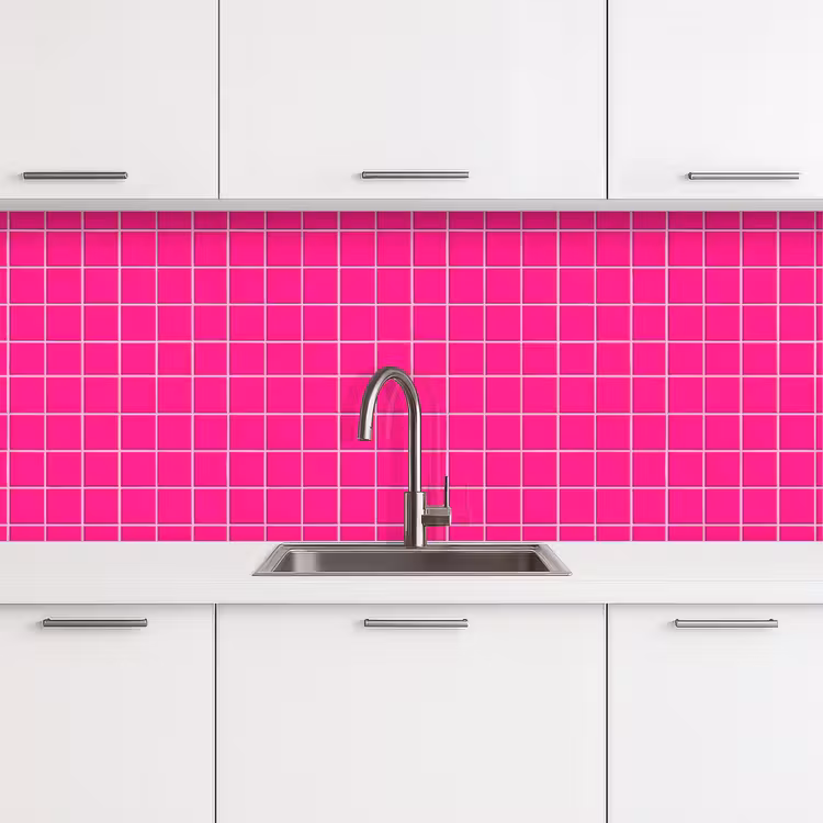 Keuken achterwand - Tegels - Vierkant - Fuchsia — 4