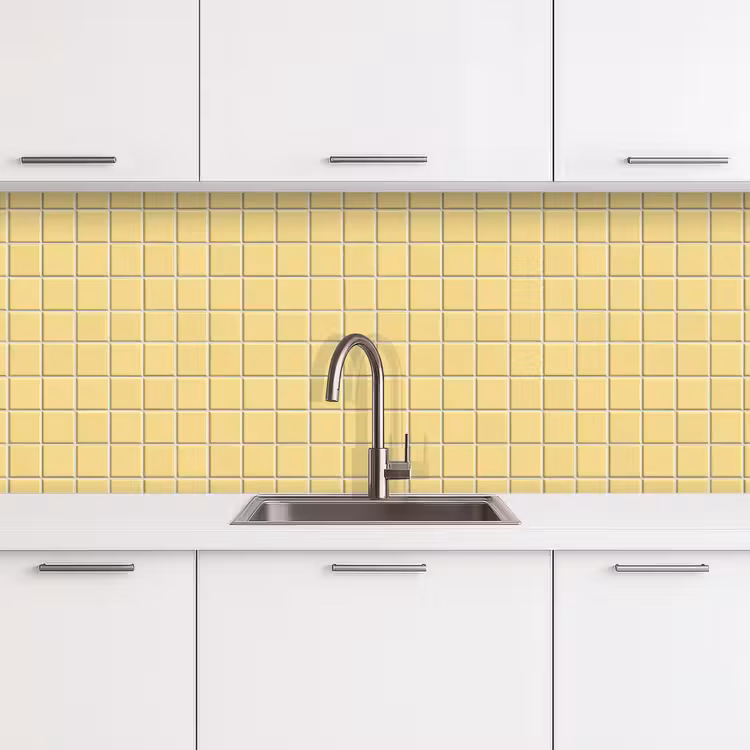 Keuken achterwand - Patroon - Tegels - Geel — 4