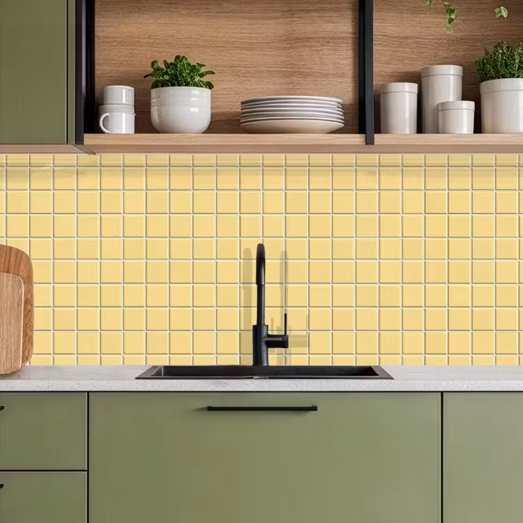 Keuken achterwand - Patroon - Tegels - Geel — 8