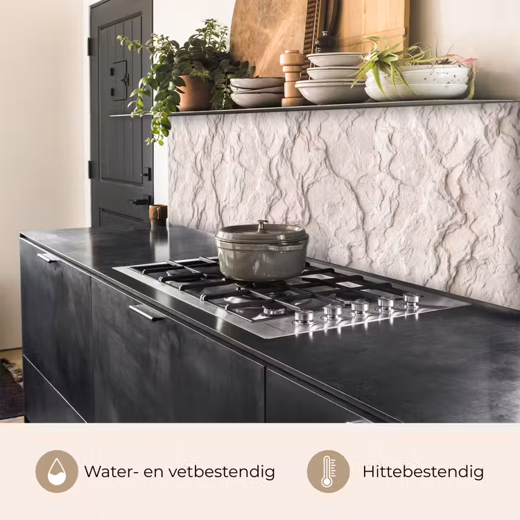 Keuken achterwand - Rots - Structuur - Natuur - Beige - Abstract — 5