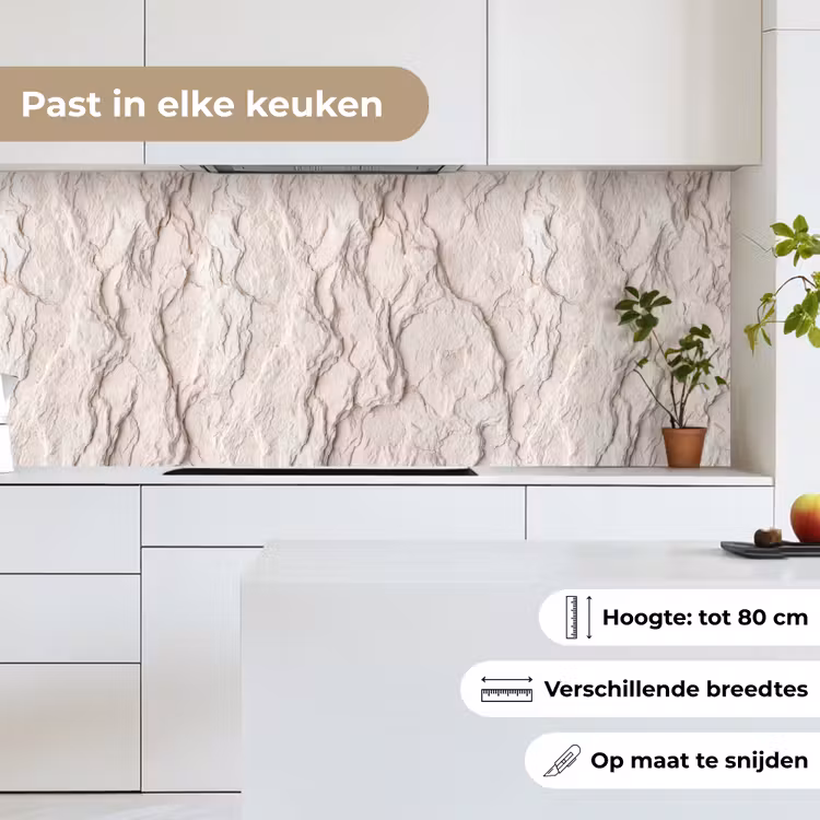 Keuken achterwand - Rots - Structuur - Natuur - Beige - Abstract — 7