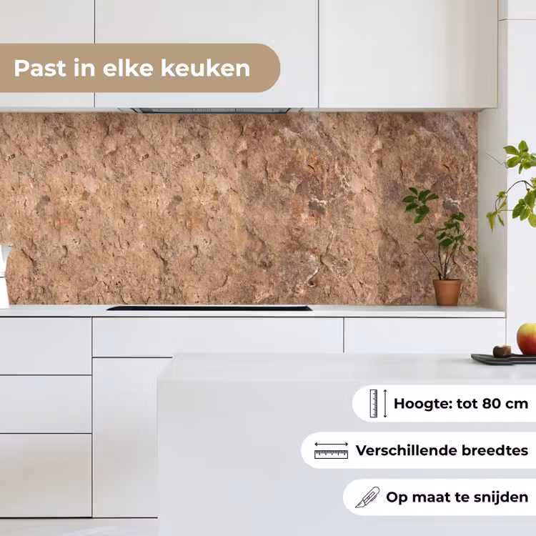 Keuken achterwand - Steen - Natuur - Textuur - Abstract - Bruin — 7