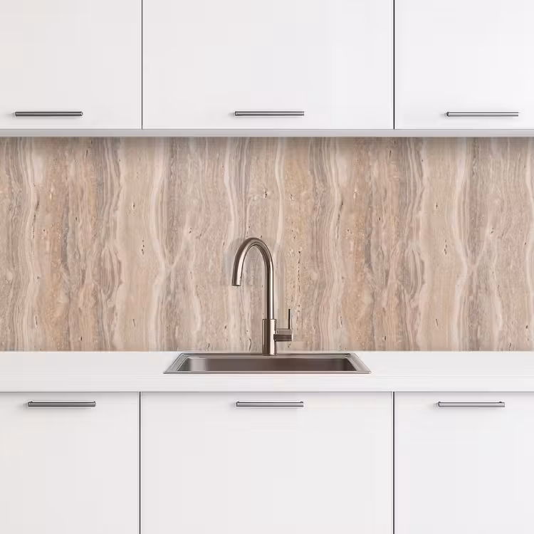 Keuken achterwand - Steen - Patroon - Textuur - Natuurlijk - Beige — 4