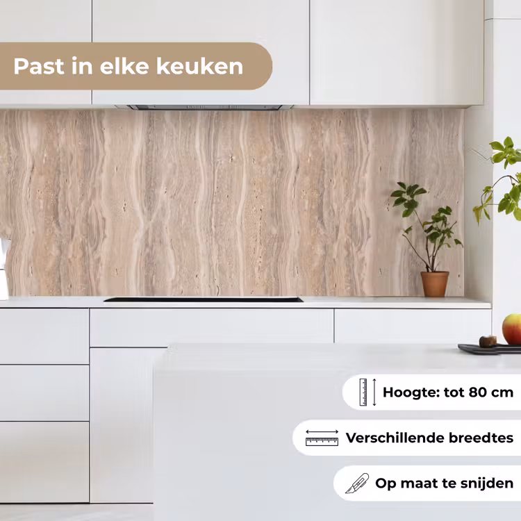 Keuken achterwand - Steen - Patroon - Textuur - Natuurlijk - Beige — 7