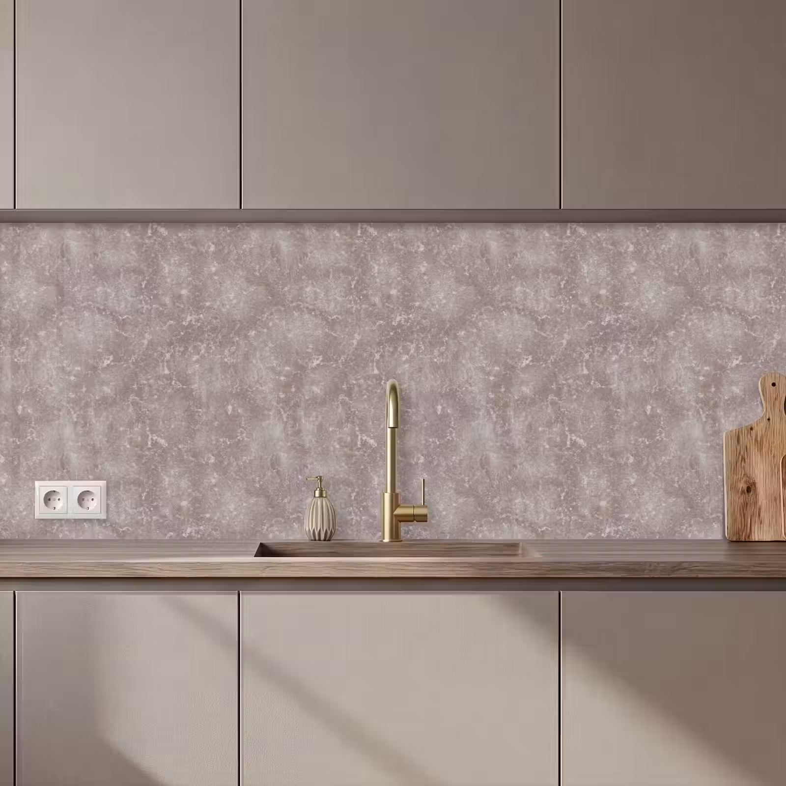 Keuken achterwand - Marmer - Patroon - Mauve — 1