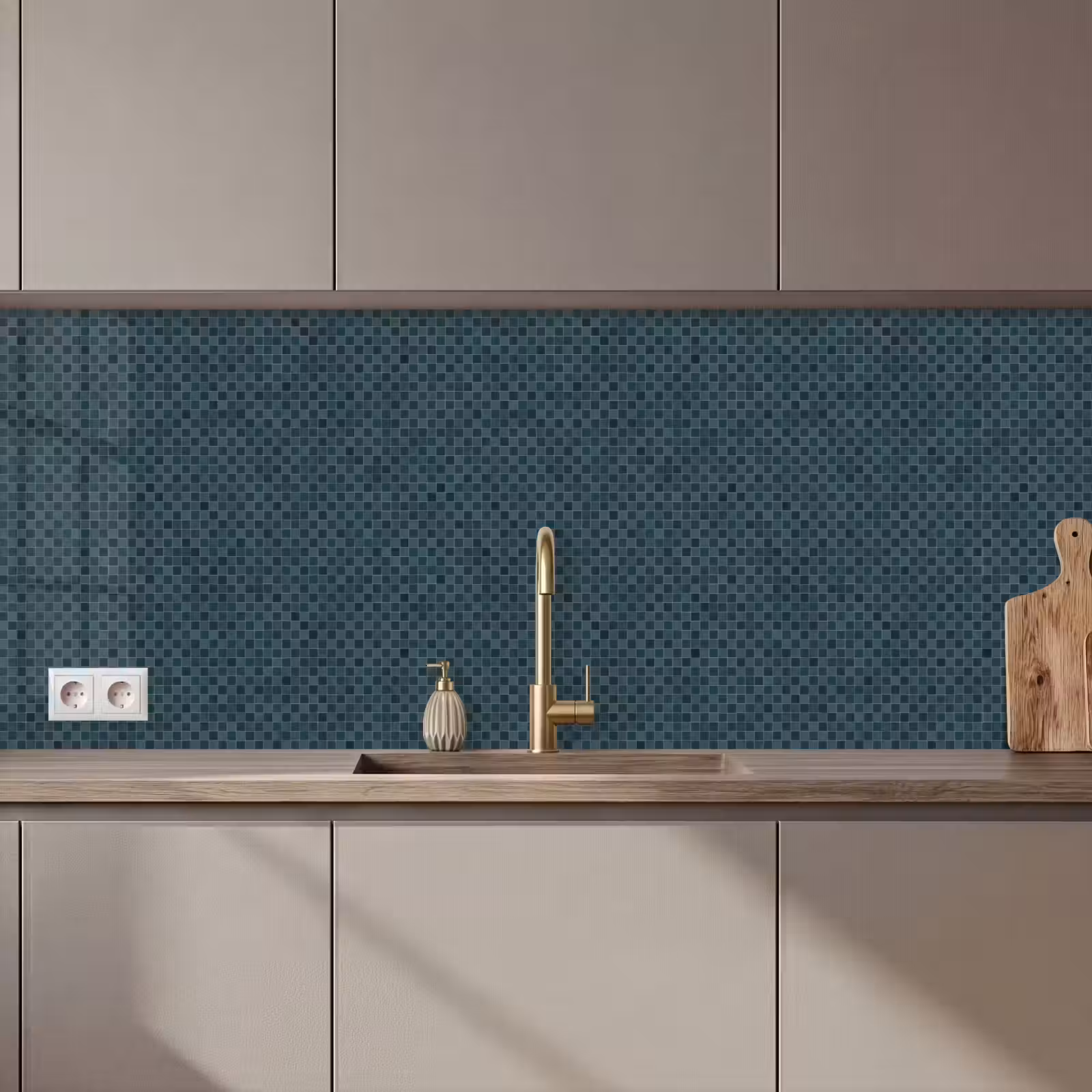 Keuken achterwand - Patroon - Mozaïek - Groen — 1