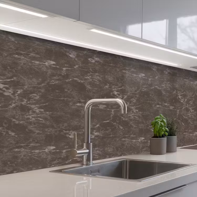 Keuken achterwand - Marmer - Aders - Bruin — 2