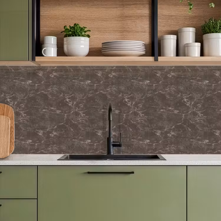 Keuken achterwand - Marmer - Aders - Bruin — 8