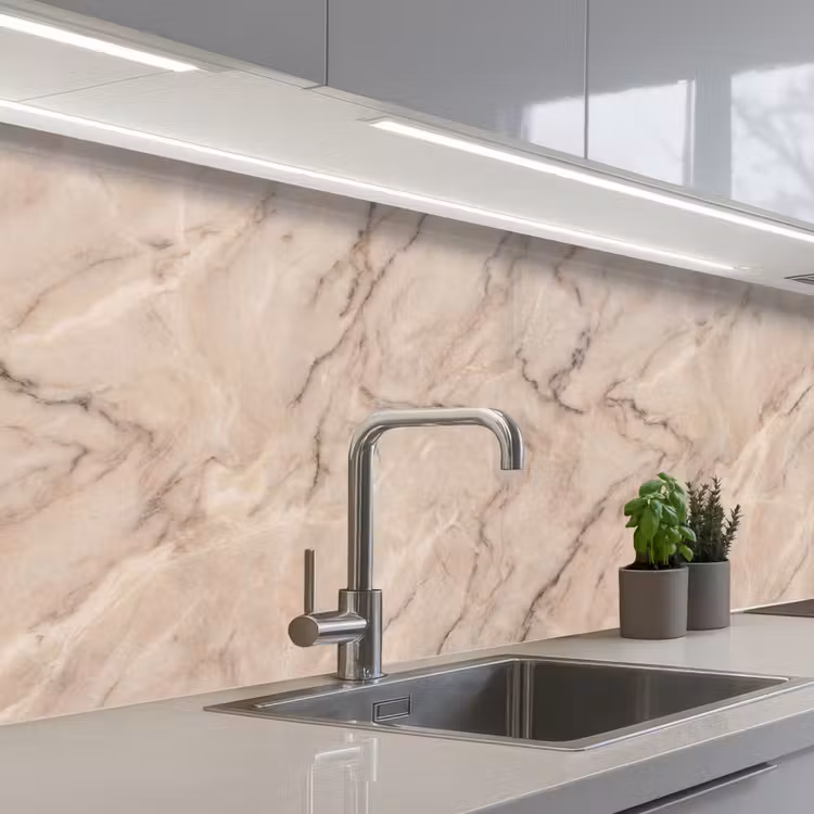 Keuken achterwand - Marmer - Patroon - Abstract - Modern - Beige — 2