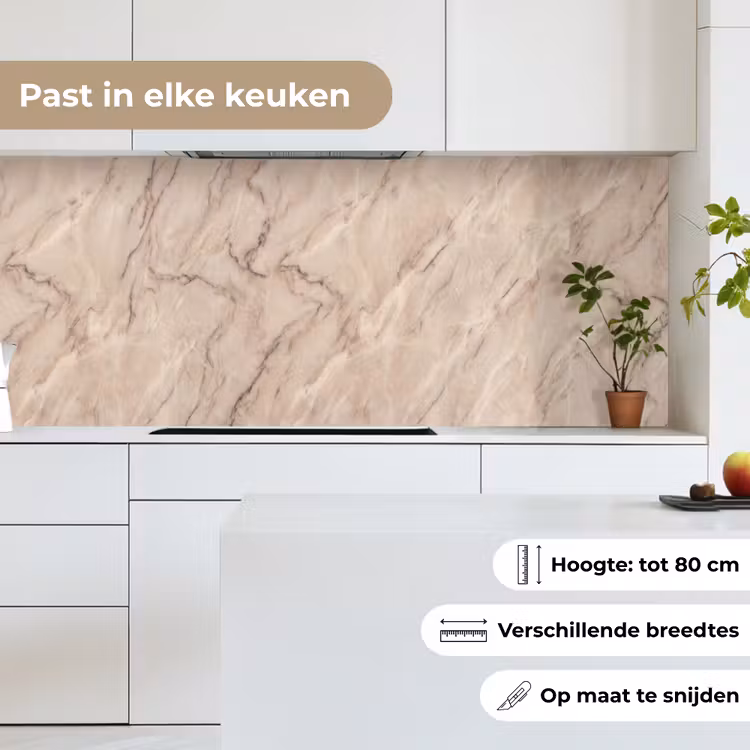 Keuken achterwand - Marmer - Patroon - Abstract - Modern - Beige — 7