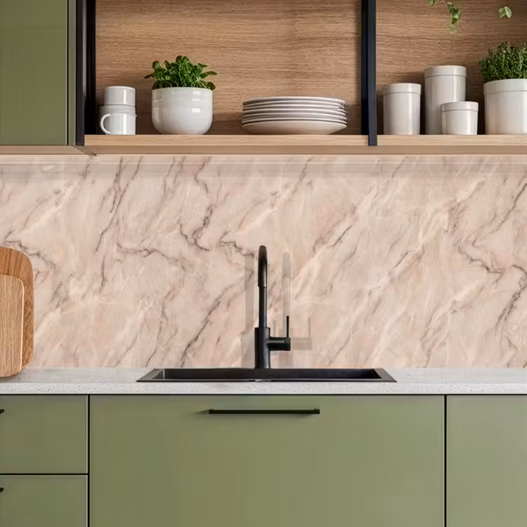 Keuken achterwand - Marmer - Patroon - Abstract - Modern - Beige — 8