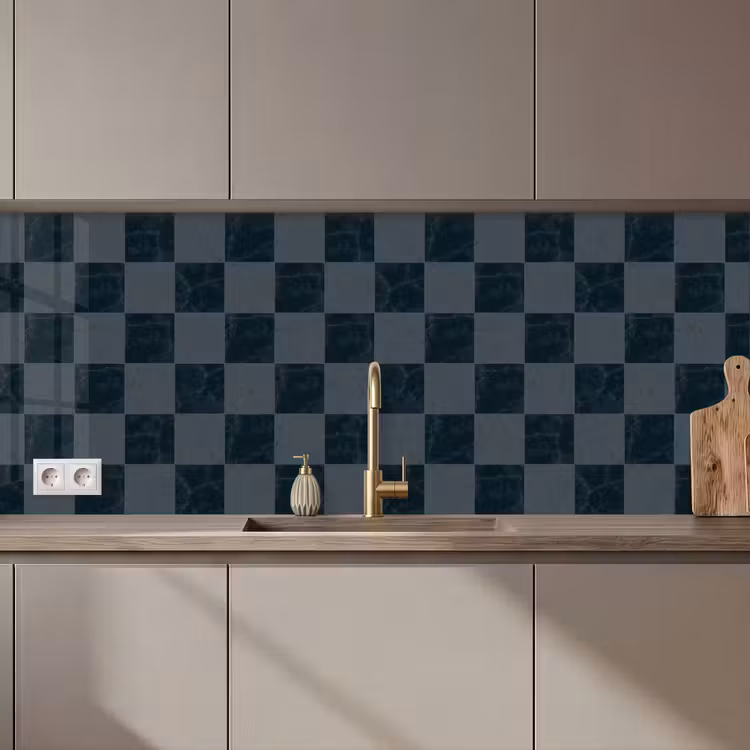Keuken achterwand - Marmer - Patroon - Antraciet — 1