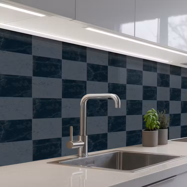 Keuken achterwand - Marmer - Patroon - Antraciet — 2