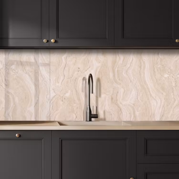Keuken achterwand - Marmer - Patroon - Beige - Steen - Abstract — 6