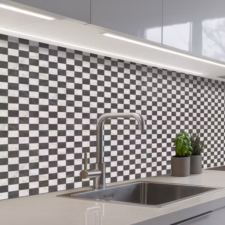 Keuken achterwand - Marmer - Patroon - Grijs — 2