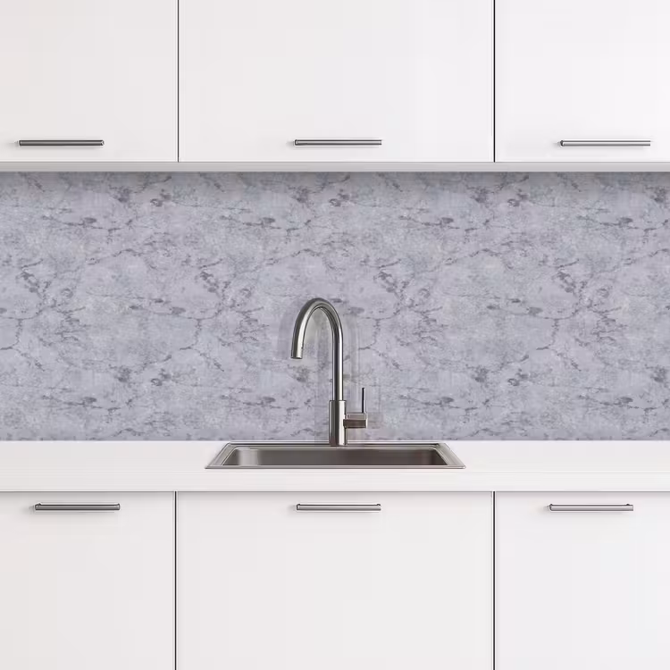 Keuken achterwand - Marmerplaat - Patroon - Grijs — 4