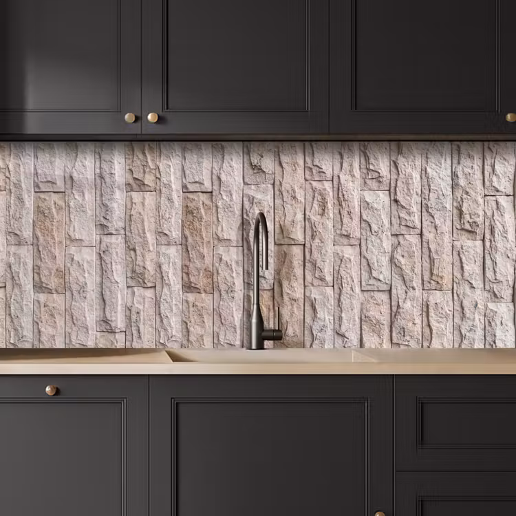 Keuken achterwand - Muur - Steen - Ruw - Beige - Textuur — 6