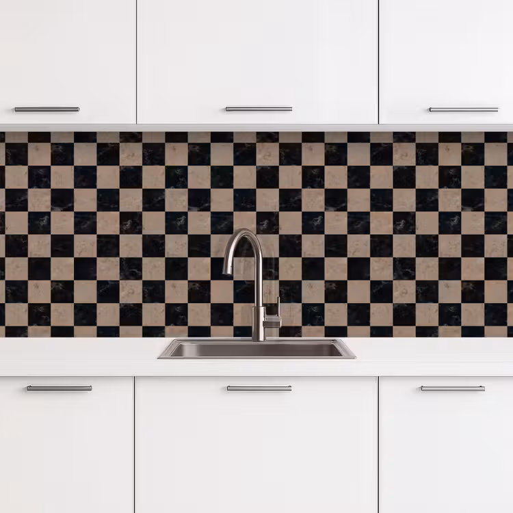 Keuken achterwand - Patroon - Dambord - Marmer — 4