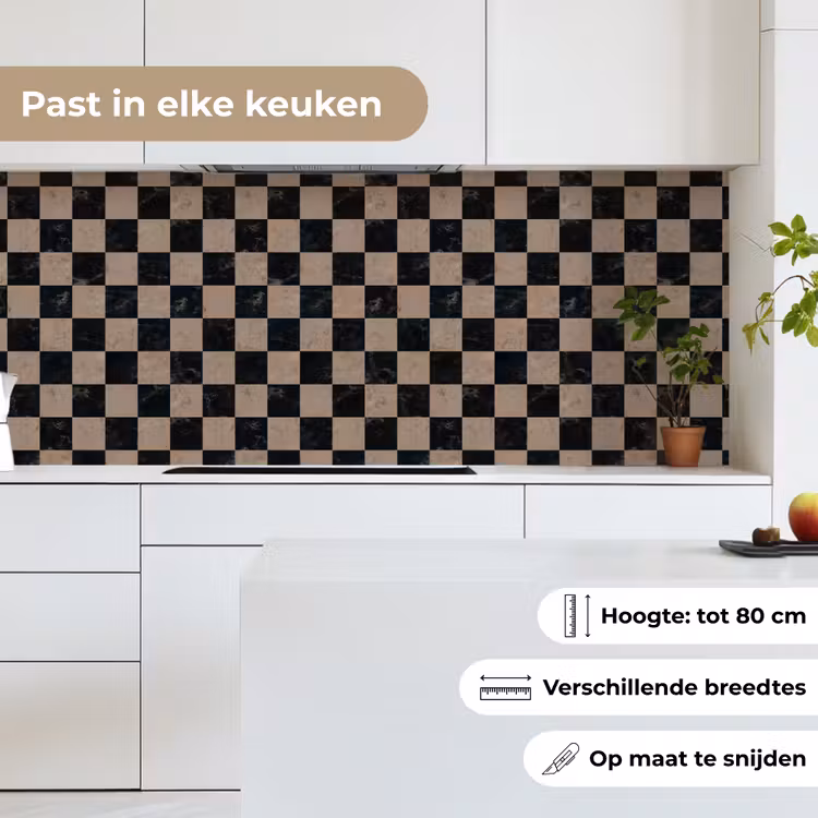 Keuken achterwand - Patroon - Dambord - Marmer — 7