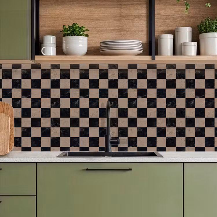Keuken achterwand - Patroon - Dambord - Marmer — 8