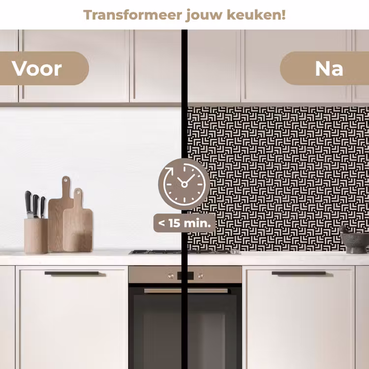 Keuken achterwand - Patroon - Marmer - Zwart — 3