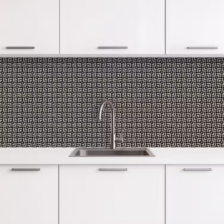 Keuken achterwand - Patroon - Marmer - Zwart — 4