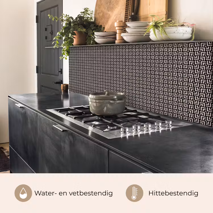 Keuken achterwand - Patroon - Marmer - Zwart — 5