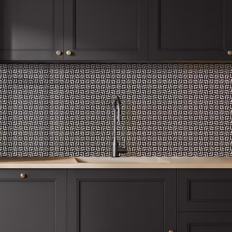 Keuken achterwand - Patroon - Marmer - Zwart — 6