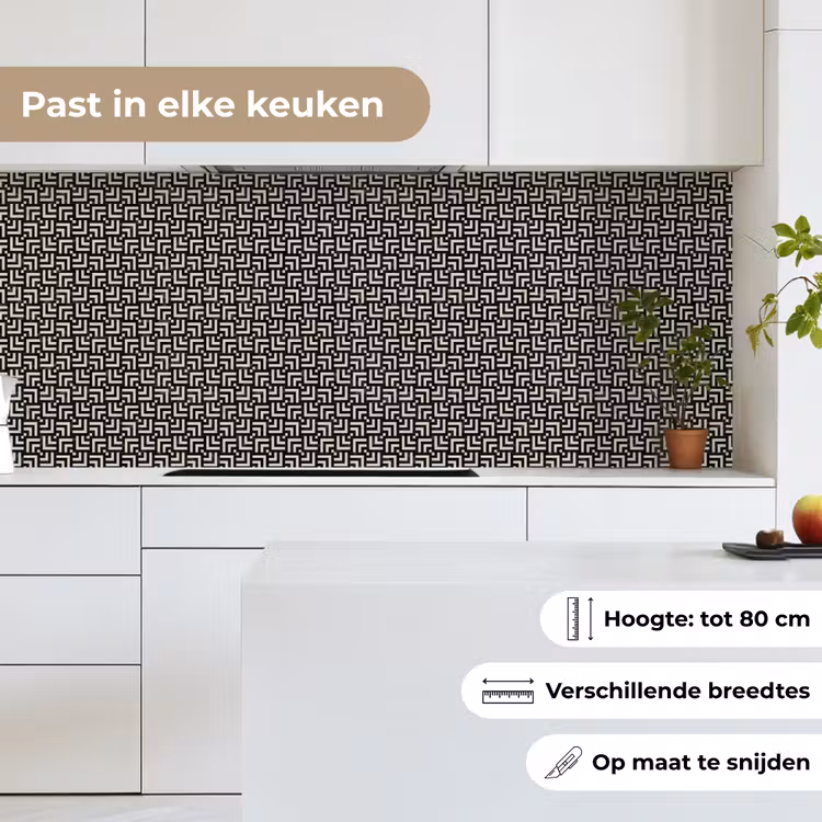 Keuken achterwand - Patroon - Marmer - Zwart — 7