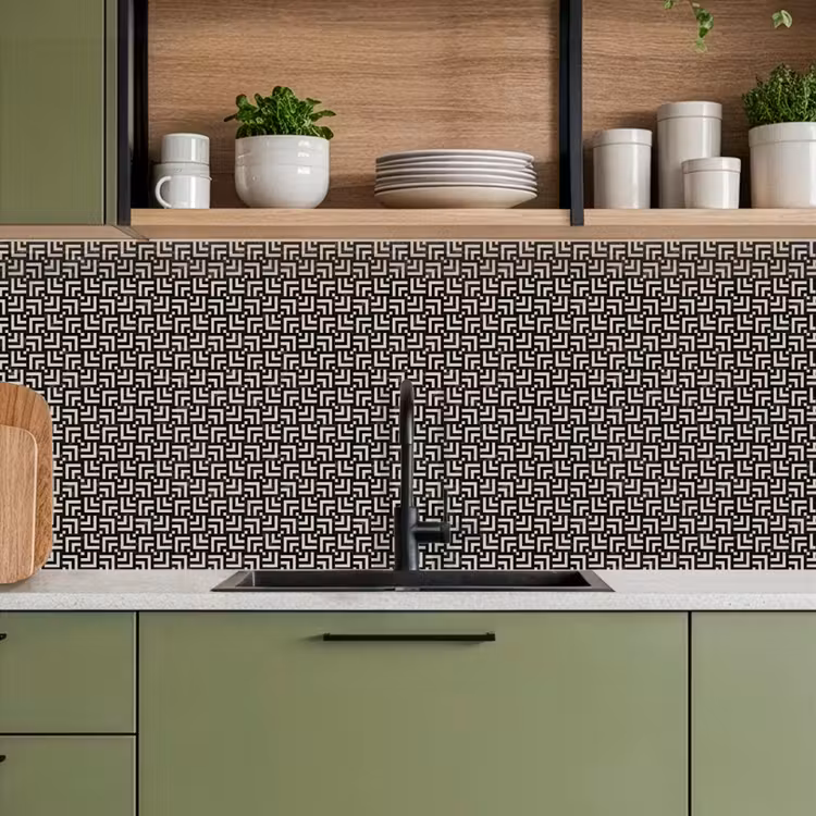 Keuken achterwand - Patroon - Marmer - Zwart — 8