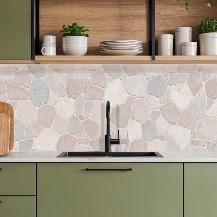 Keuken achterwand - Steen - Patroon - Textuur - Beige — 8