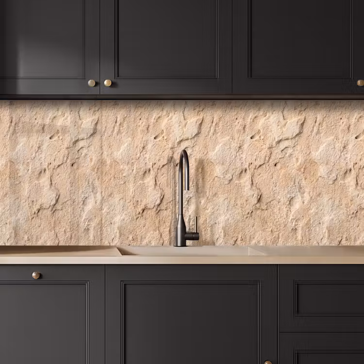 Keuken achterwand - Textuur - Steen - Natuur - Beige — 6