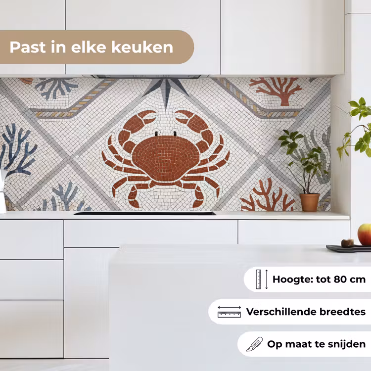 Keuken achterwand - Dier - Mozaïek - Zee - Klassiek - Bruin — 7